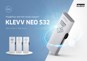 推出KLEVV科賦 NEO S32 USB 3.2 Gen1 側推式隨身碟