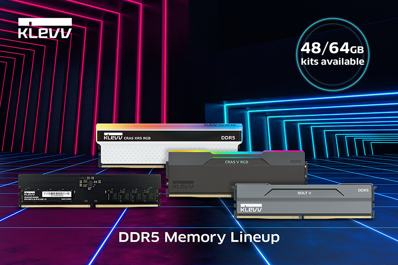 KLEVV 새로운 논바이너리(NON-BINARY) & 대용량 키드 메모리 출시, DDR5 게이밍 메모리 라인업 강화