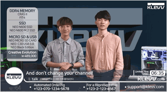 SKT T1 performed as the show-host for the KLEVV home shopping channel